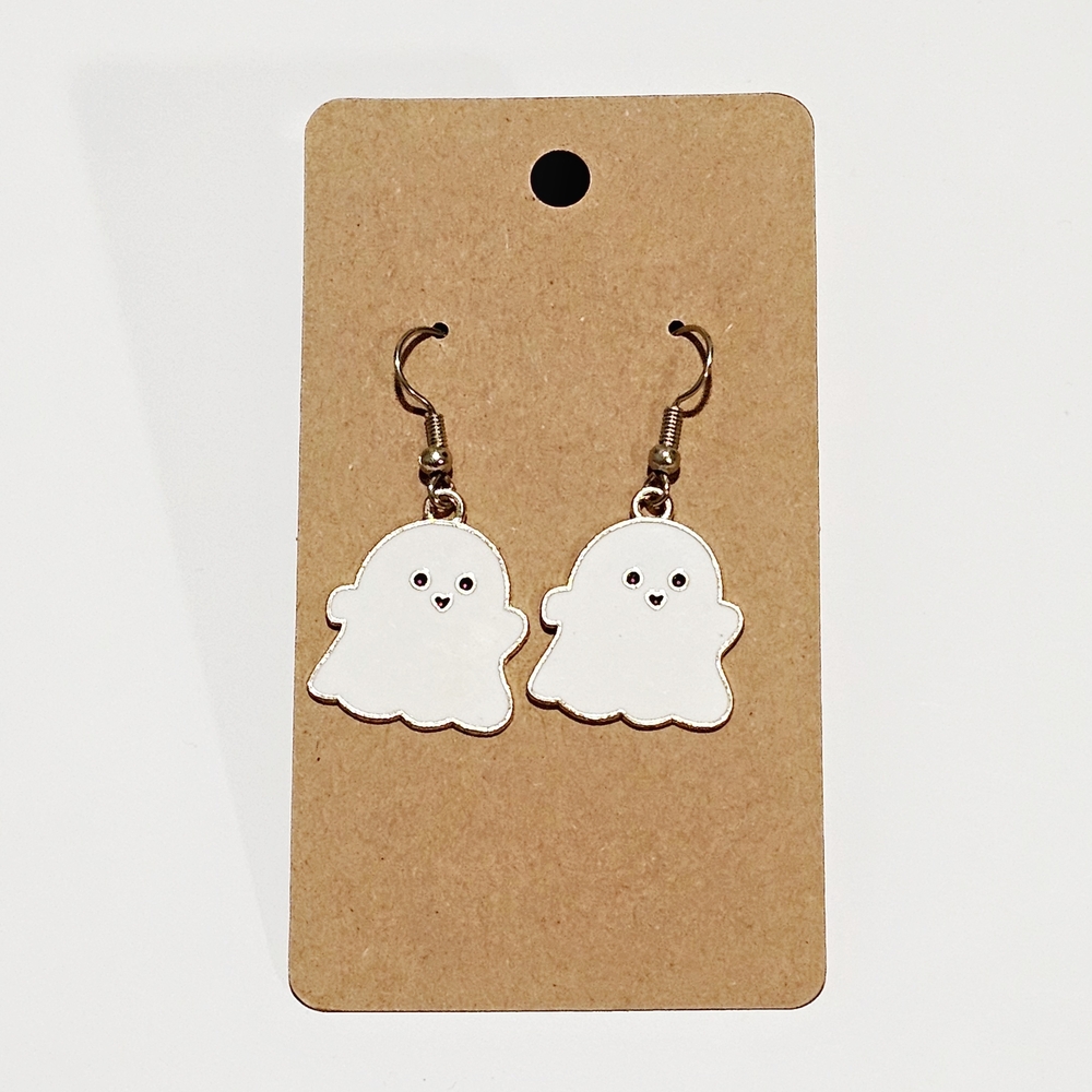 Charming Ghost Earrings - White